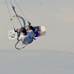 Ein Sprung mit dem Kite