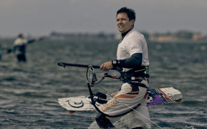 Unser Kite-Profi Olli in seinem Element