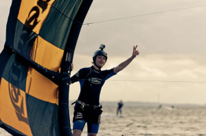 Manu beim Kitesurfen mit der GoPro Actioncam
