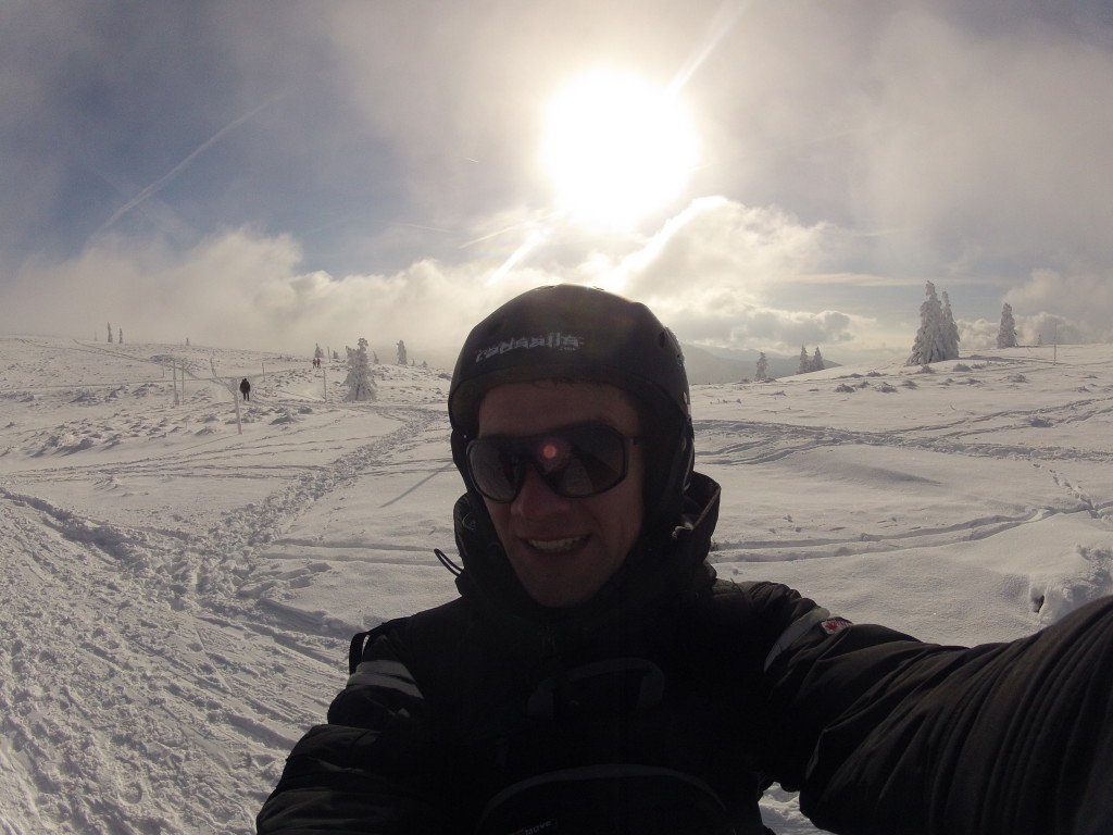 Snowkiting im Schwarzwald
