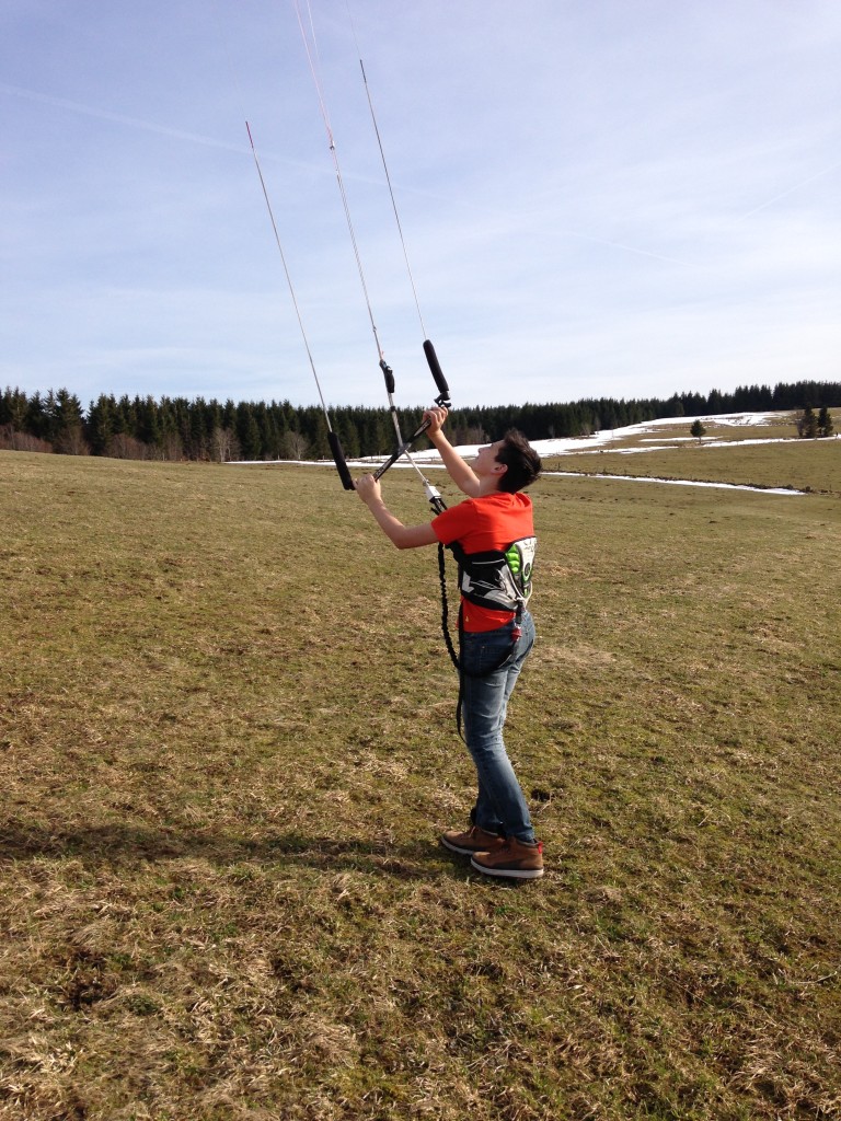 Schüler am Kite bei Olli P.